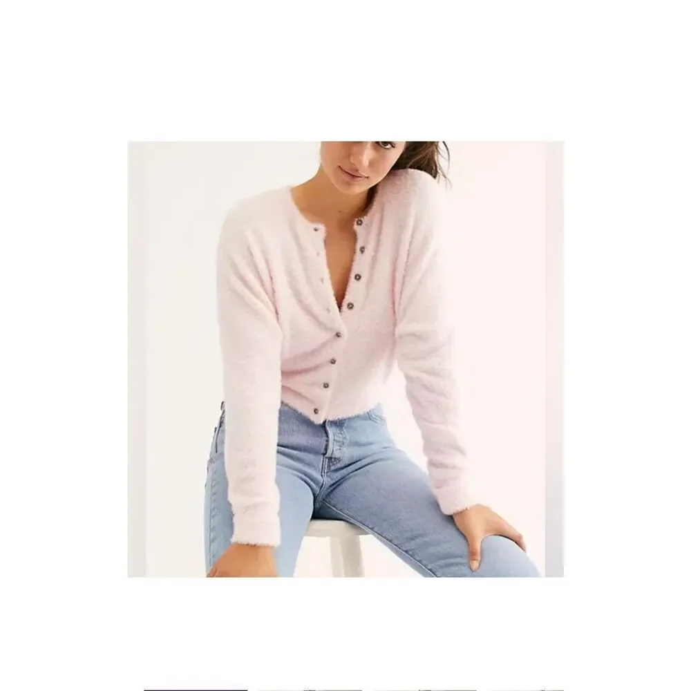 Free People One Allegra Cardigan Petal Pink Women’s size XS